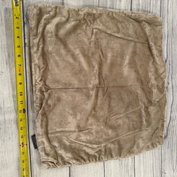 LACOURTE Soft Tan decorative plush texture Pillow Cover 18x18in - Picture 2 of 7